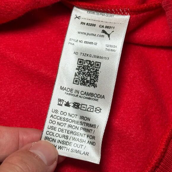Puma Scuderia Ferrari F1 Race Color Splash Hoodie Rosso Corsa L NWT - Picture 4 of 10